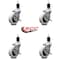 Service Caster 3 Inch Thermoplastic Wheel 1-7/8 Inch Expanding Stem Caster with Brakes, 4PK SCC-EX05S310-TPRS-SLB-178-4 - alternate 2